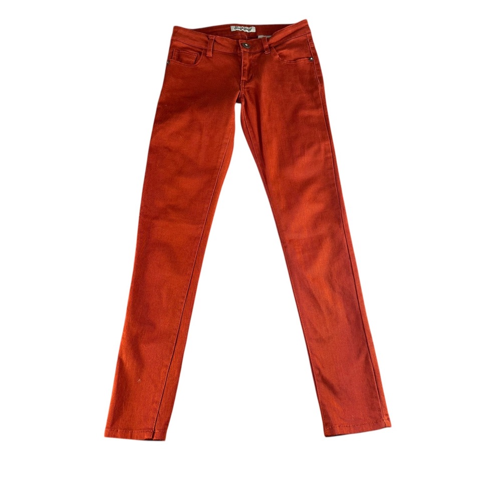 Emperial‎ Premium Burnt Orange Rust Skinny Jeans Low Rise Stretch Size 3 Womens